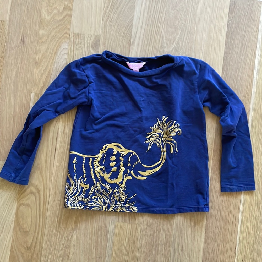 Lilly Pulitzer long sleeve elephant shirt